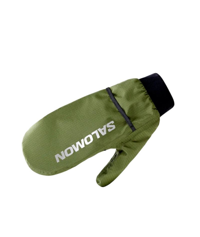 Guantes de Running Salomon Bonatti Waterproof Verde