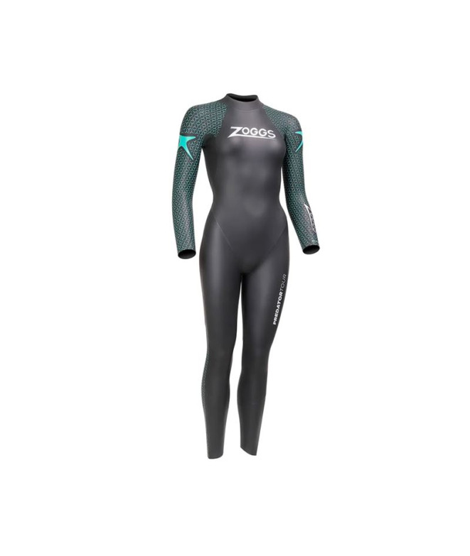 Neoprene Natação Mulher de Zoggs Preadator Tour Fs Preto/Azul