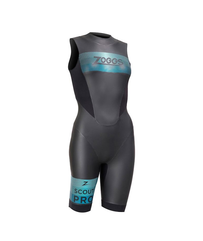 Neoprene Natação Mulher de Zoggs Scout Pro Shorty Preto/Azul