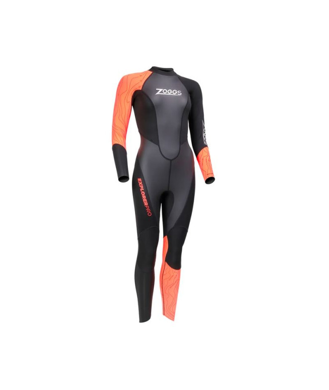 Néoprène Natation Femme de Zoggs Explorer Pro Fs Noir/Rouge