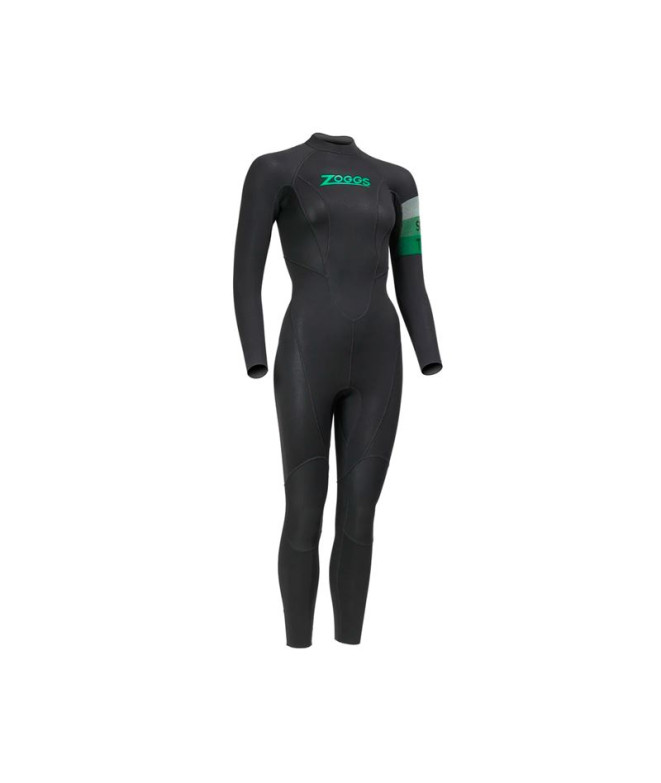 Neoprene Natação Mulher de Zoggs Scout Tour Fs Preto/Verde