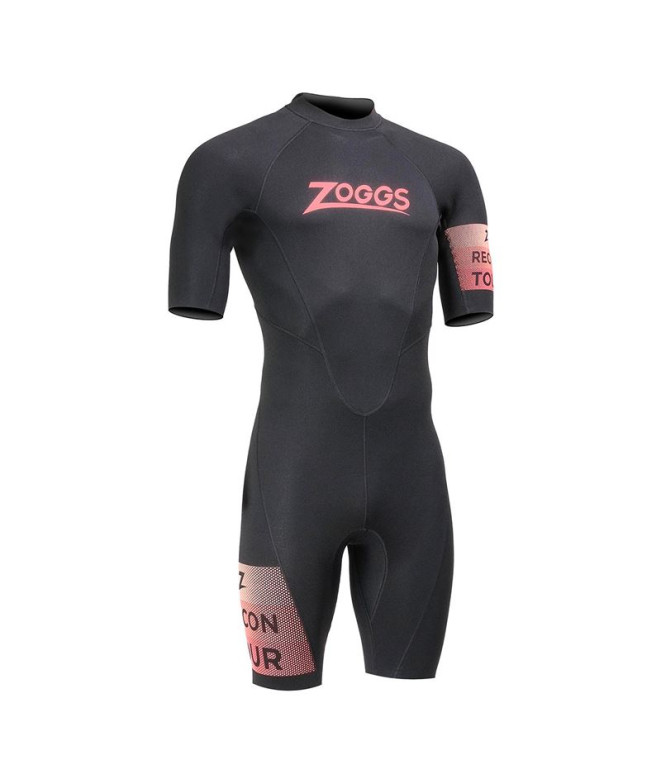 Neoprene Natação Homem de Zoggs Recon Tour Shorty Preto/Vermelho