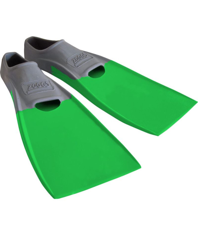 Aletas de natación Zoggs Long Blade Rubber Fin Grey/Green