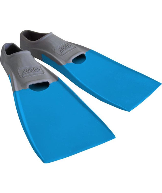 Aletas de natación Zoggs Long Blade Rubber Fin Grey/Light Blue