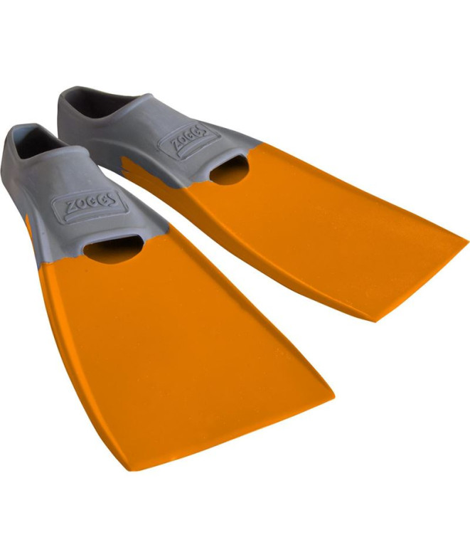 Aletas de natación Zoggs Long Blade Rubber Fin Gery/Orange