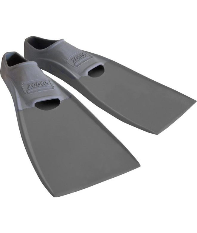 Aletas de natación Zoggs Long Blade Rubber Fin Grey/Silver