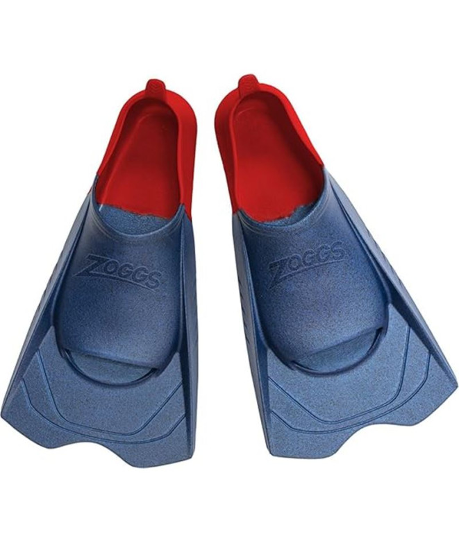 Palmes Natation de Zoggs Short Blade Ecos Bleu/Rouge