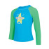 T-shirt Natation Haut de Zoggs Long Sleeve Zip Sun Green/Blue