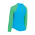 T-shirt Natation Haut de Zoggs Long Sleeve Zip Sun Green/Blue