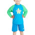 T-shirt Natation Haut de Zoggs Long Sleeve Zip Sun Green/Blue