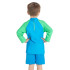 T-shirt Natation Haut de Zoggs Long Sleeve Zip Sun Green/Blue