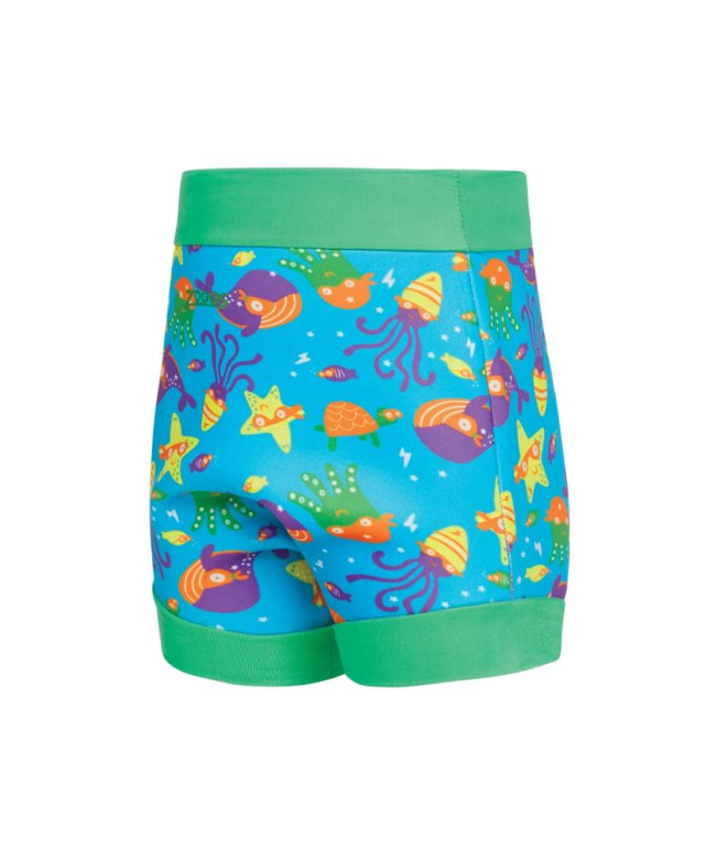 Fralda Swimsure Super Star print Verde/Azul