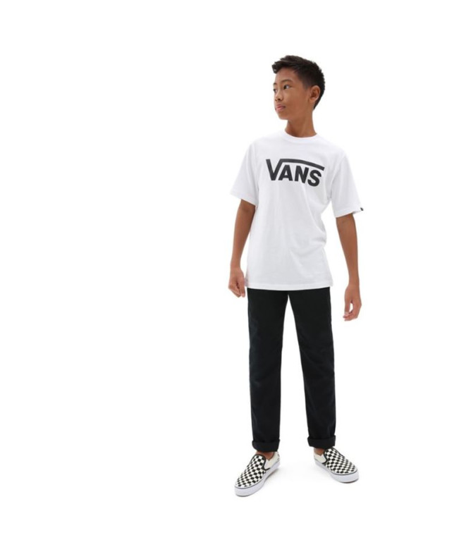 Camiseta Vans Por Classic White/Black Infantil