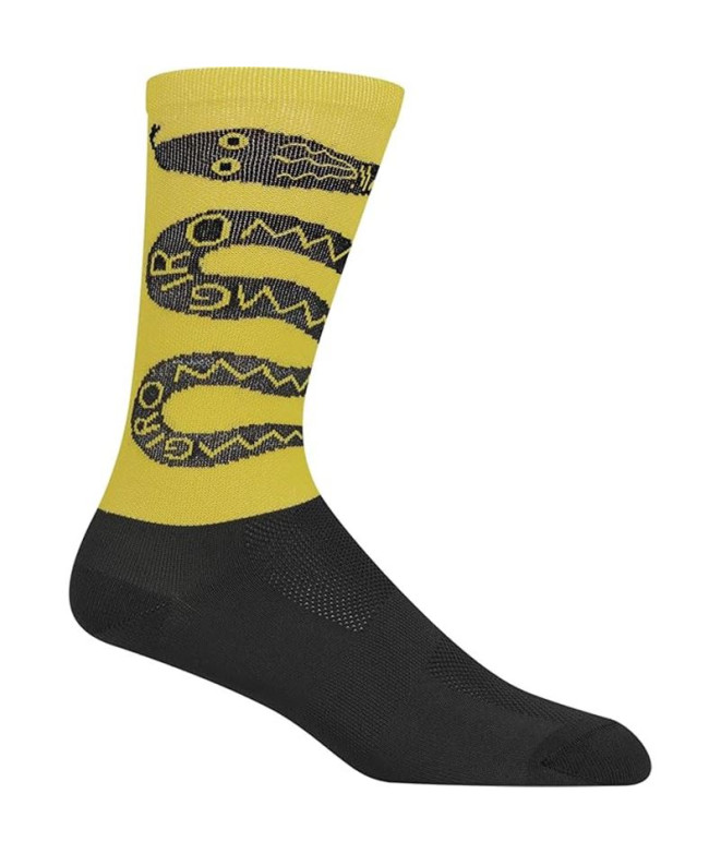 Calcetines de Ciclismo Giro Comp Racer High Rise Ochre Snake