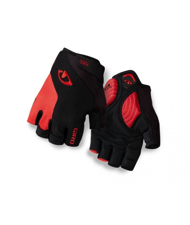 Guantes de Ciclismo Giro Strade Dure Supergel Negro/Rojo