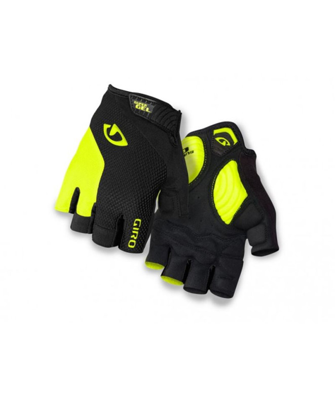 Guantes de Ciclismo Giro Strade Dure Supergel Negro/Highlight Amarillo