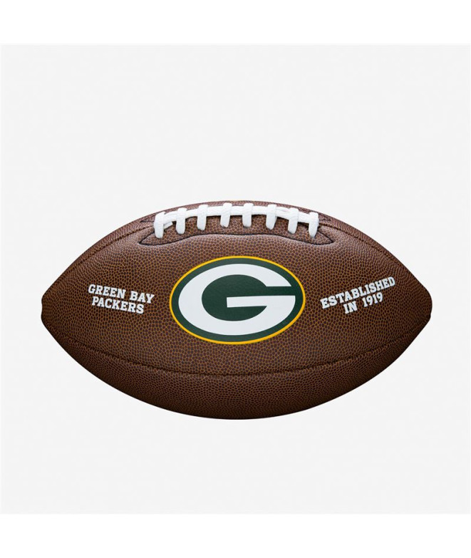 Bola de Futebol Americano Wilson Bola Licenciada Nfl Gb Castanha