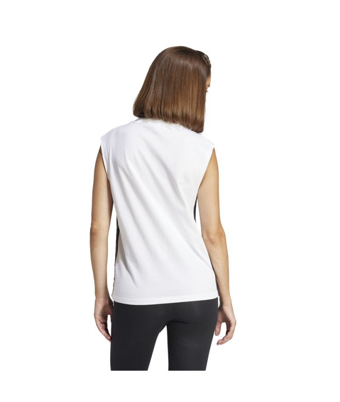 T-shirt adidas Femme 3 bandes Sj Tk Blanc/Noir