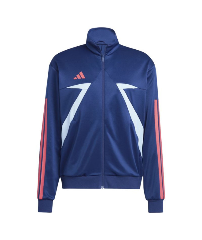 Casaco adidas Homem Tiro Cb_Np Tt Azul escuro/azul brilhante/vermelho semi-translúcido