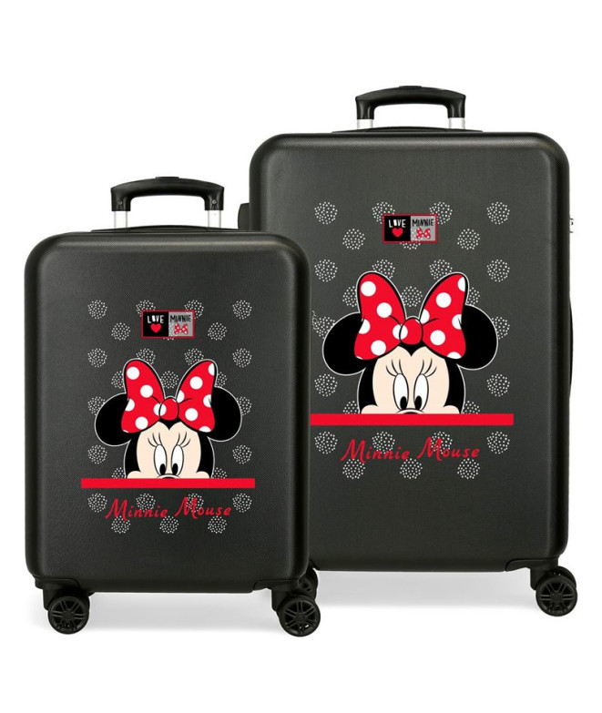 Mala Disney Abs Luggage Set 2/ 55-68Cm 4W My Pretty Bow Minnie Preto