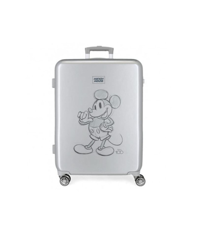 Mala Disney Abs 68Cm 4W Disney 100 Mickey Cinza