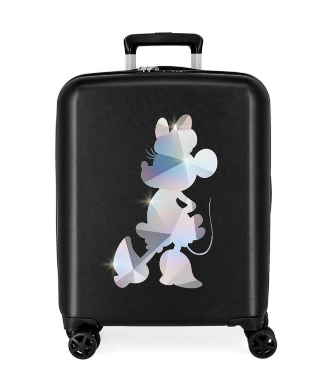 Valise Disney Abs 55Cm 4W Disney 100 Minnie Argent Noir