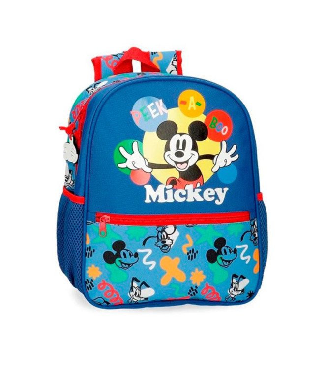 Mochila Disney Adapt 33Cm Mickey Peek A Boo Azul