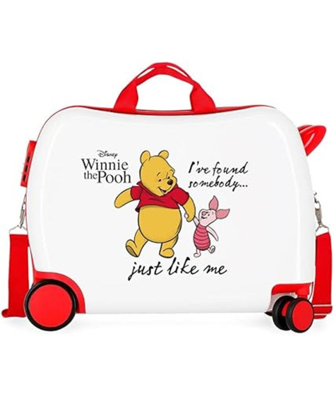 Mala Infantil Disney 4W (2 Multi) 45Cm Winnie & Piglet Branco