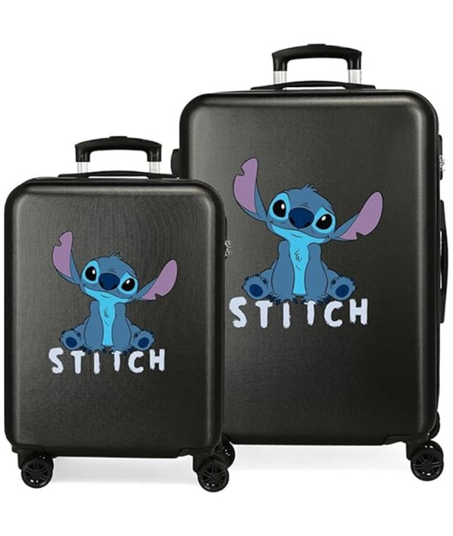 Mala Disney Abs Luggage Set 2/ 55-65Cm 4R Stitch Cute Preto