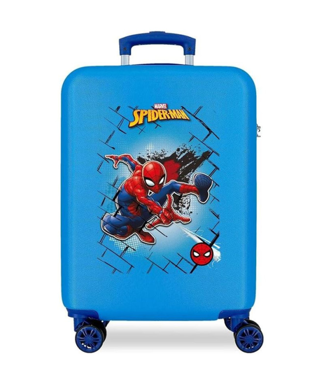 Trolley Marvel Abs 55Cm.4 Ruedas Spiderman Red Azul