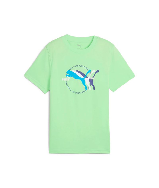 Camiseta Puma Graphics Iii B,Spring Fern, Niño