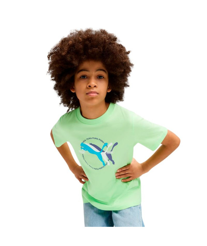 Camiseta Puma Graphics Iii B, Spring Fern, Menino