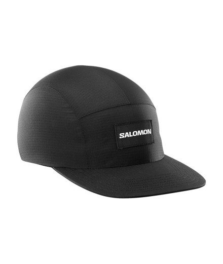 Gorra de Running Salomon Bonatti Waterproof Five Panel Negro
