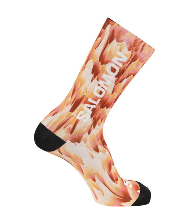 Calcetines de Running Salomon Creamy Lava Crew Sugar Coral