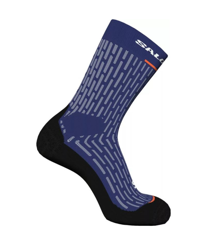 Chaussettes Running Salomon de Ultra Glide Crew Clematis Blue/Che