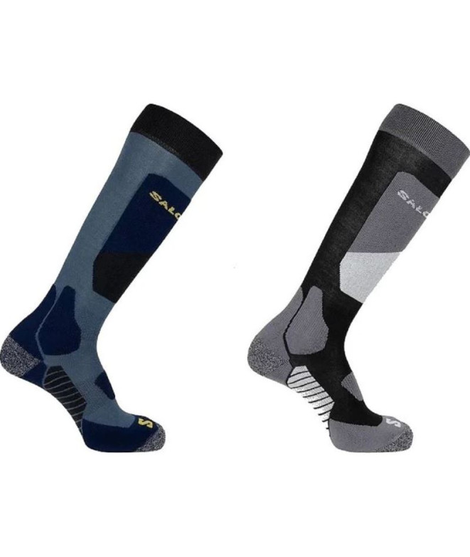 Meias de Esqui y snow Salomon Pack S/Access 2- Preto/Azul aberto