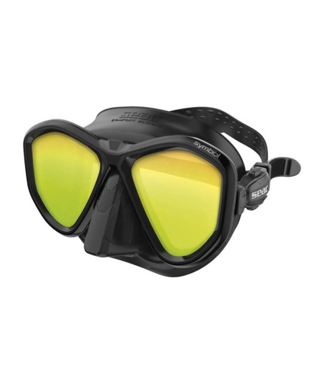 Máscara de Buceo Seac Symbol L. Espejo S/Bl Negro