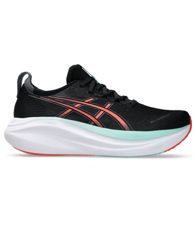 Sapatilhas Running Gel Homem da ASICS -Nimbus 27 Preto/Coral