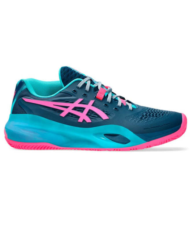 Chaussures Gel Homme padel ASICS -Resolution X Padel Bleu/Rose