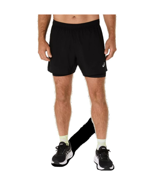 Calça Running Homem ASICS Core 2-N-1 5In Short Short Preto