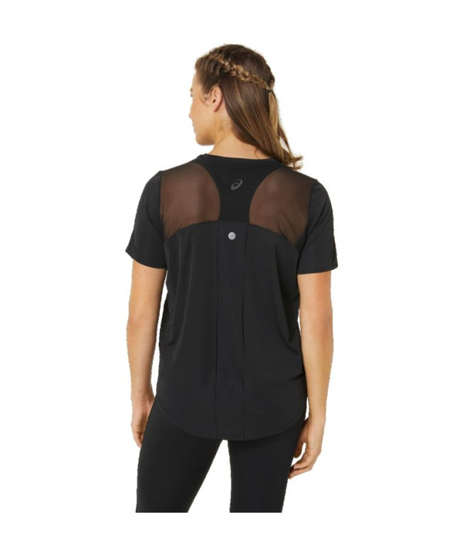 T-shirt Running Haut Femme by ASICS Road Ss Noir