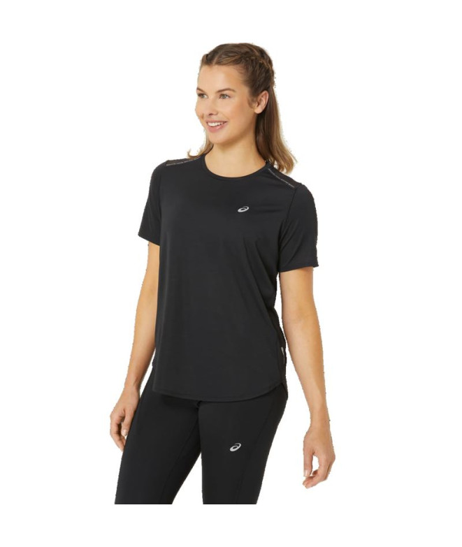 T-shirt Running Haut Femme by ASICS Road Ss Noir