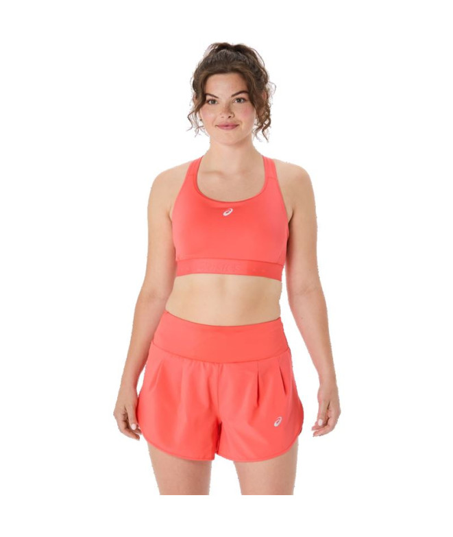 Sujetador Deportivo de Running ASICS Road Compression Mujer Coral