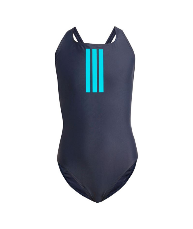 Bañador de Natación adidas 3Bandas Mid Suit Mujer Azul Oscuro