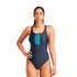 Maillot de bain Natation adidas Femme de 3Bandas Mid Suit Dark Blue