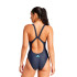 Maillot de bain Natation adidas Femme de 3Bandas Mid Suit Dark Blue