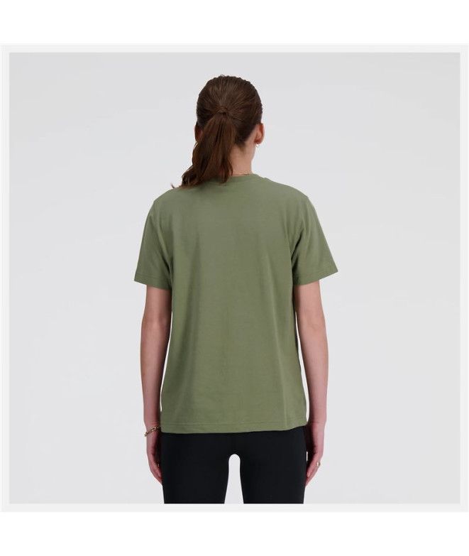 Camiseta New Balance Mulher Logotipo Sport...