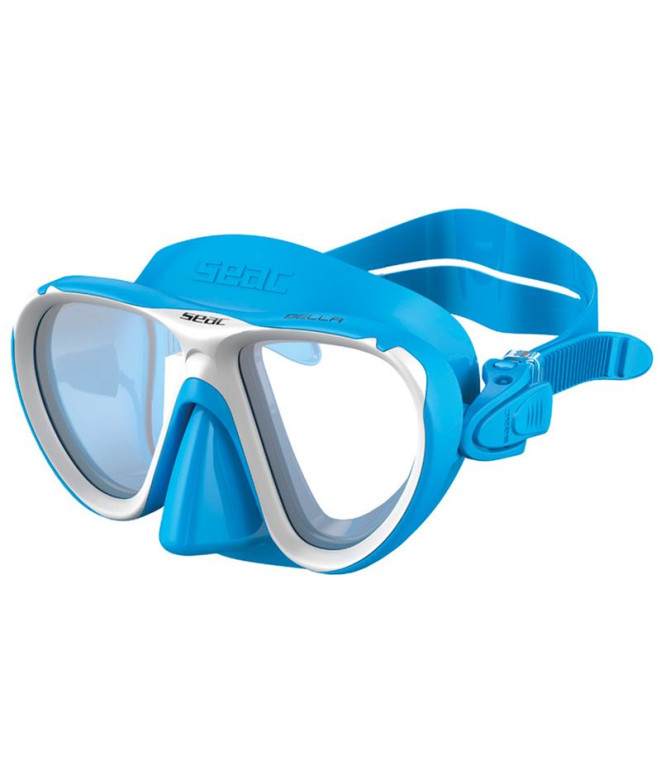 Máscara de Buceo Seac Bella S/Az Azul, Silicona Azul