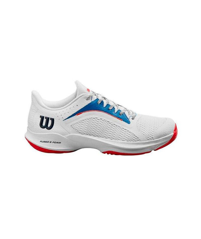 Chaussures Pádel Wilson Homme de Hurakn 2.0 Wh/D V Blanc/Bleu/Rouge