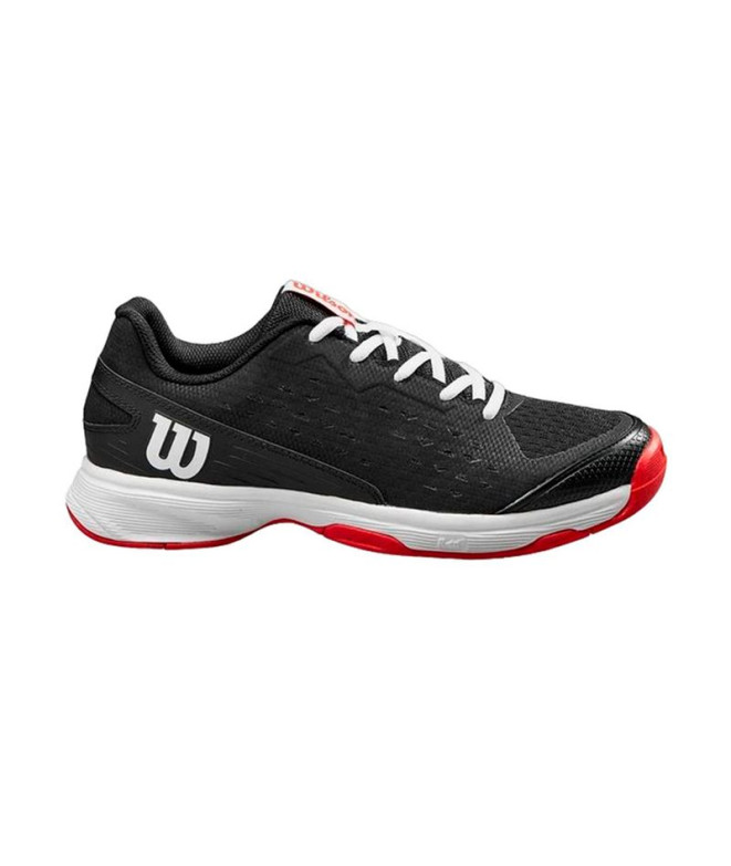 Zapatillas de Tenis Wilson Rush Pro Infantil Negro/Rojo/Blanco